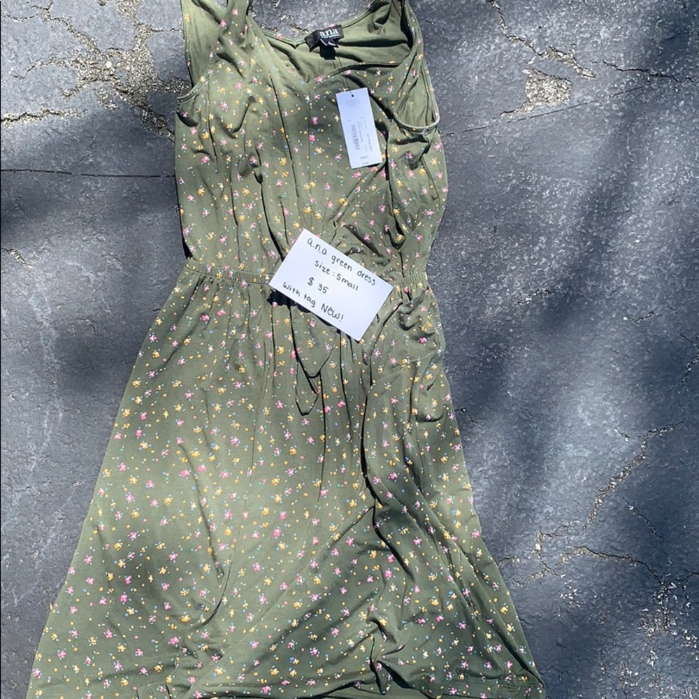 A.N.A Avocado Green Dress BRAND NEW!
